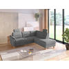 ECKSOFA in Flachgewebe Grau  - Eichefarben/Grau, Konventionell, Holz/Textil (236/212cm) - Sit & More