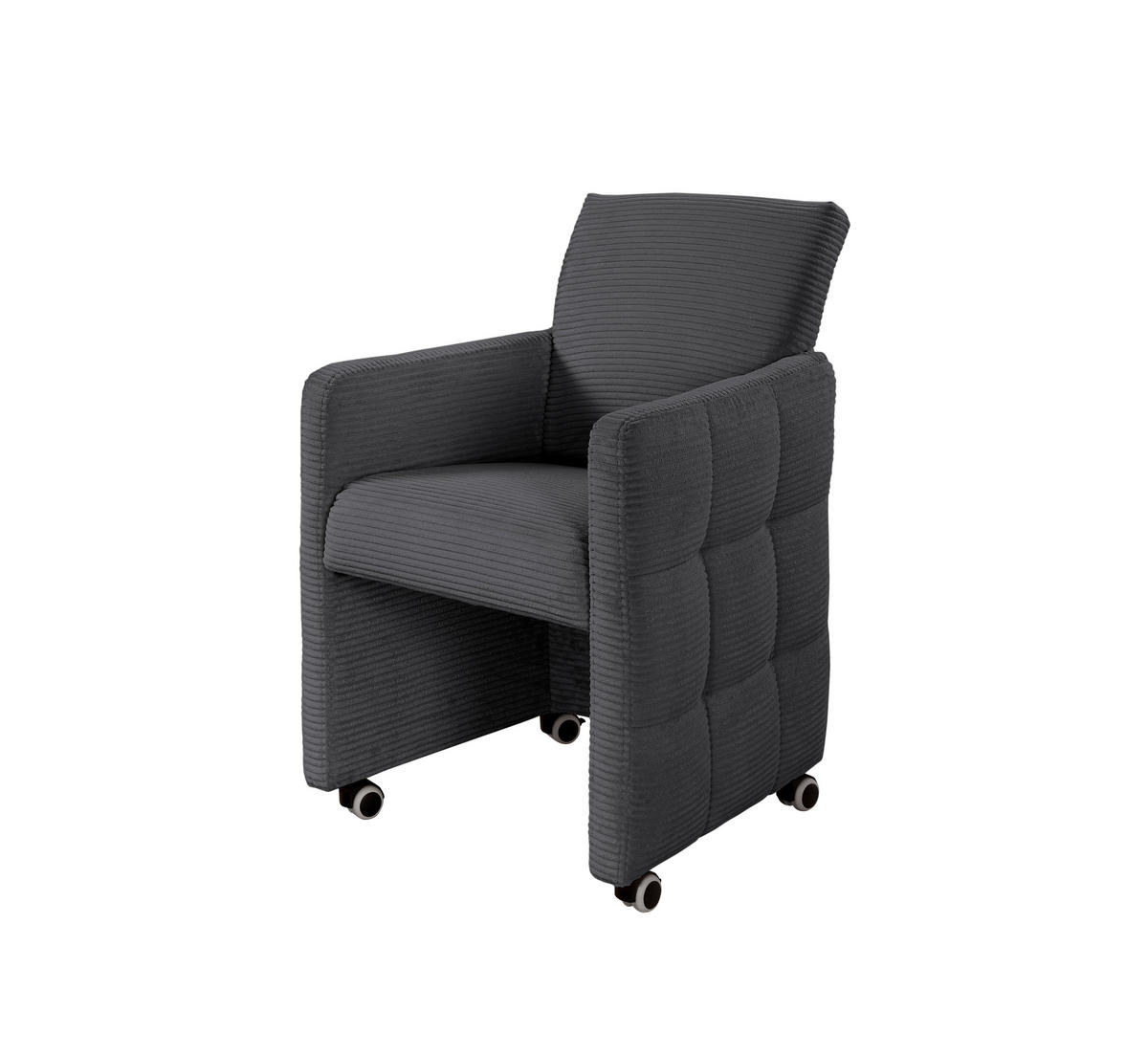 STOLICA SA RUKONASLONOM - antracit, Moderno, drvo/tekstil (64/90/72cm) - Livetastic