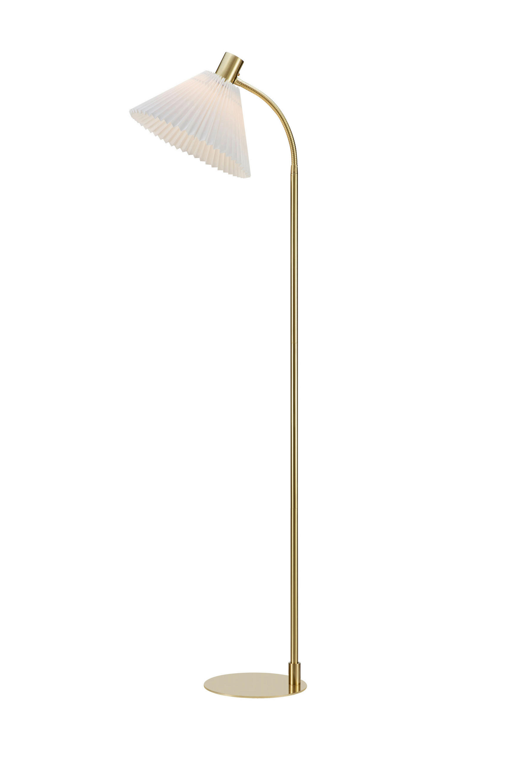 STEHLEUCHTE 32/44,5/145 cm    - Goldfarben/Weiß, Basics, Textil/Metall (32/44,5/145cm) - Markslöjd