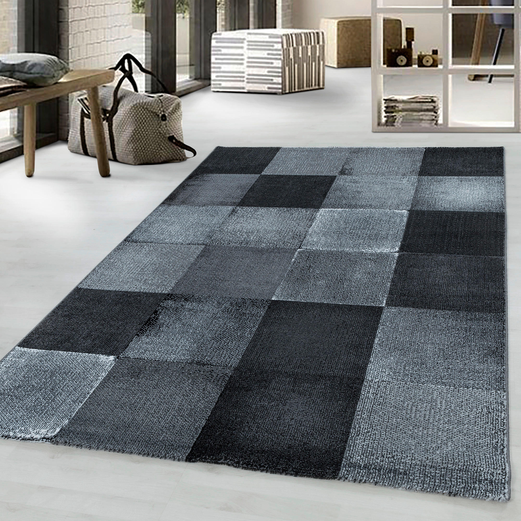 VÄVD MATTA 240/340 cm Costa 3526 Black  - svart, Design, textil (240/340cm)
