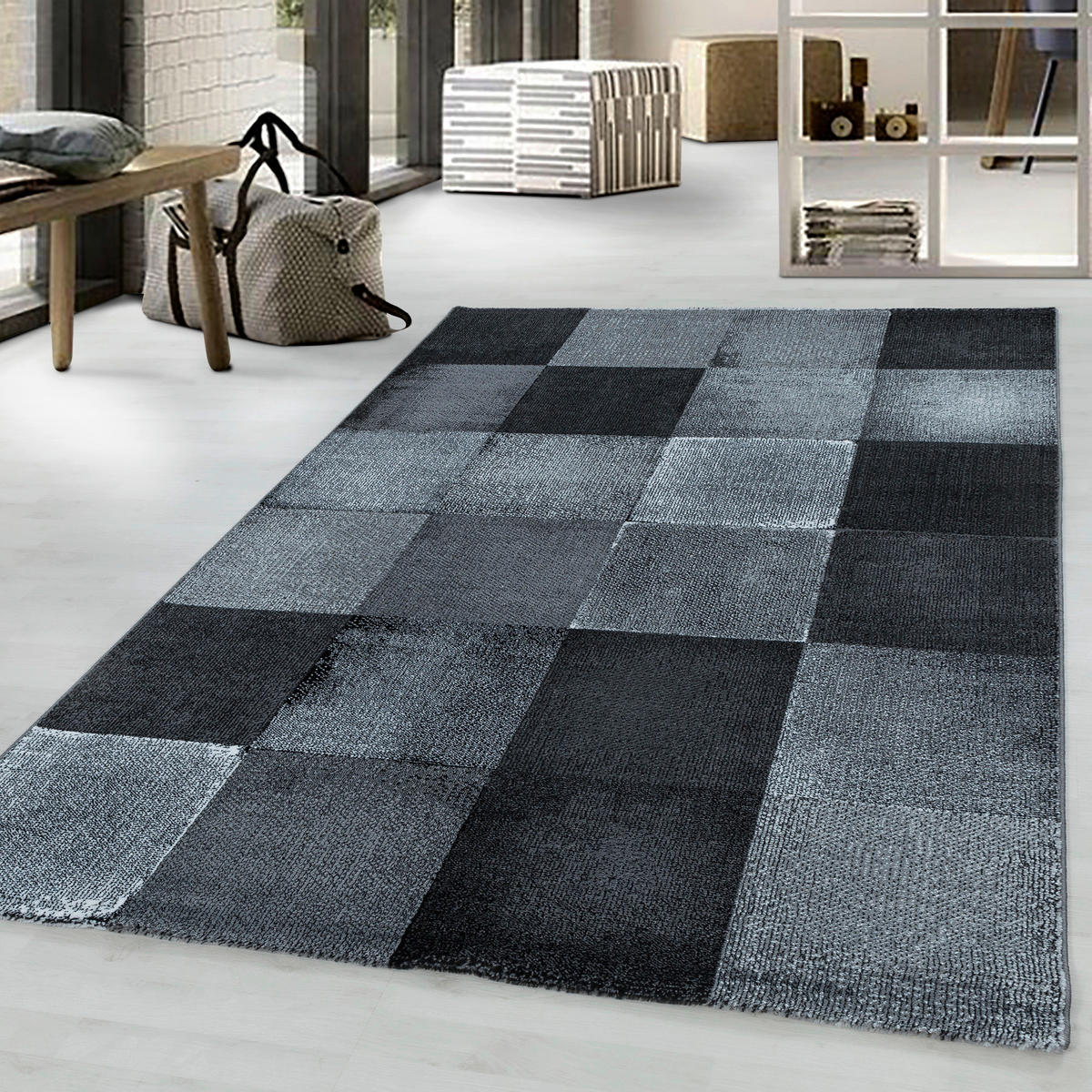 VÄVD MATTA 240/340 cm Costa 3526 Black  - svart, Design, textil (240/340cm)