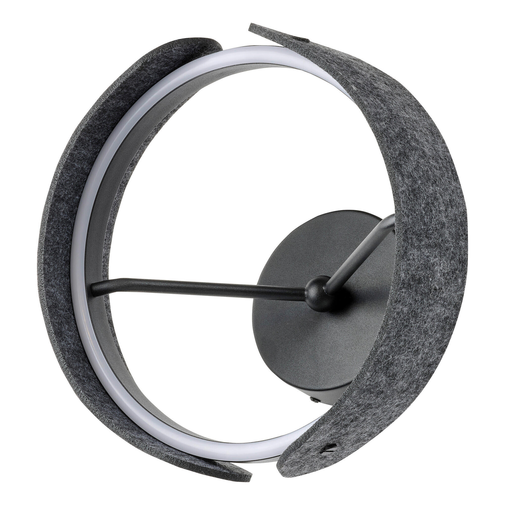 LED-WANDLEUCHTE 27,5/18,5 cm  - Dunkelgrau, Basics, Kunststoff/Textil (27,5/18,5cm) - Osram