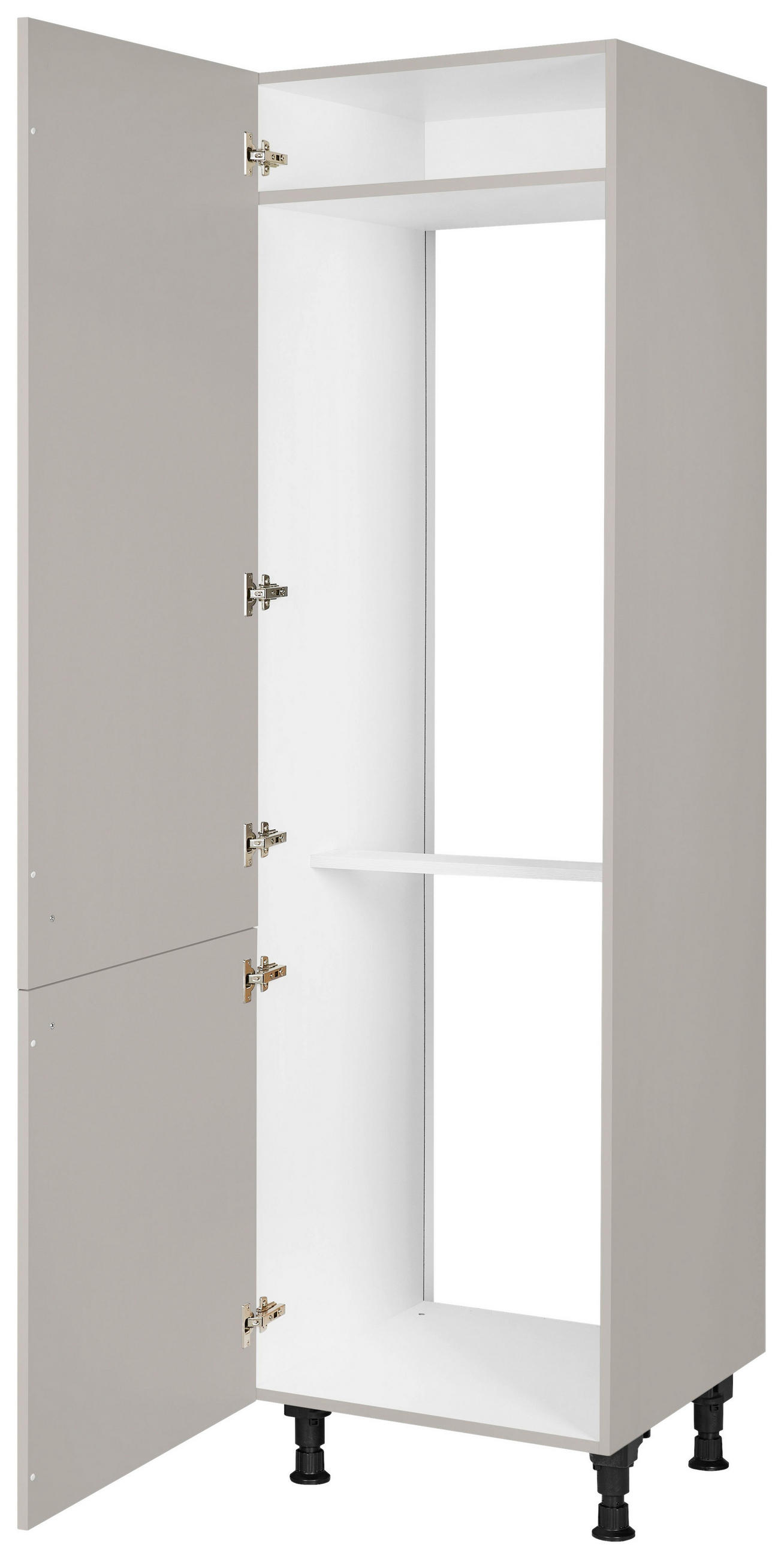 GERÄTEUMBAUSCHRANK 60/216,6/58 cm  in Grau  - Edelstahlfarben/Grau, MODERN, Holzwerkstoff/Metall (60/216,6/58cm) - Nobilia