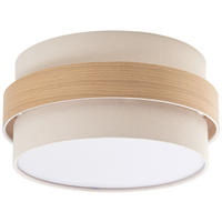 DECKENLEUCHTE 37/18 cm   - Naturfarben, MODERN, Holz/Kunststoff (37/18cm) - Novel