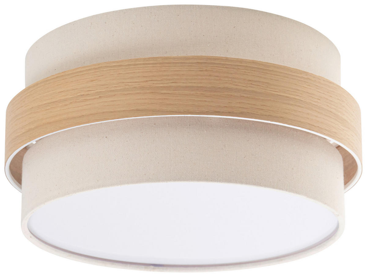 DECKENLEUCHTE 37/18 cm   - Naturfarben, MODERN, Holz/Kunststoff (37/18cm) - Novel