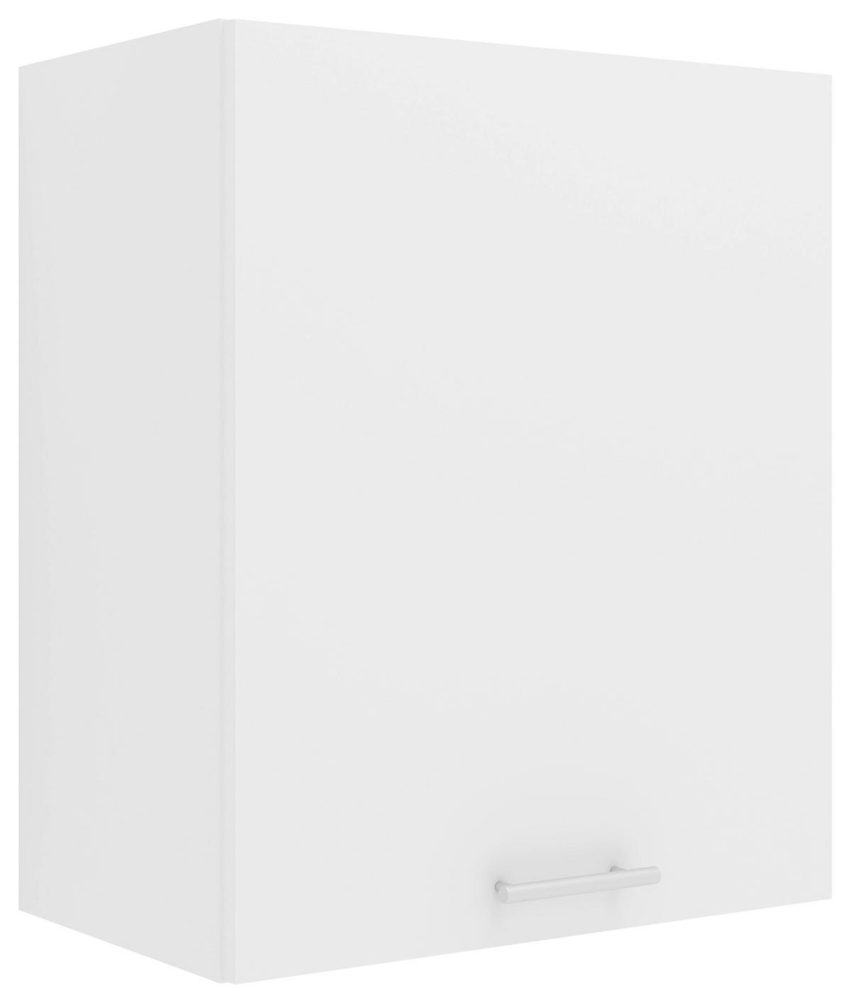 KÜCHENOBERSCHRANK 50/60/31 cm  in Weiß  - Alufarben/Weiß, KONVENTIONELL, Holzwerkstoff/Metall (50/60/31cm) - MID.YOU