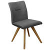 STUHL  in Webstoff Holz, Textil  - Eichefarben/Dunkelgrau, KONVENTIONELL, Holz/Textil (51,5/87,5/63cm) - Linea Natura