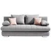 SCHLAFSOFA Webstoff Grau  - Chromfarben/Rosa, Design, Kunststoff/Textil (205/88/96cm) - Ti'me