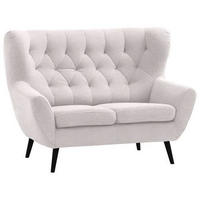 2-SITZER-SOFA in Flachgewebe Beige  - Beige/Schwarz, Design, Holz/Textil (137/101/95cm) - Stylife