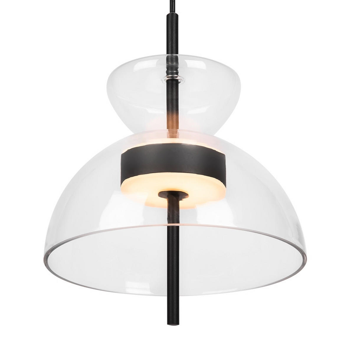 PENDELLEUCHTE 25/58 cm   - Schwarz, Design, Glas/Metall (25/58cm) - MAYTONI