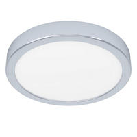 DECKENLEUCHTE 21.1/2,5 cm  - Chromfarben/Weiß, KONVENTIONELL, Kunststoff/Metall (21.1/2,5cm) - Connect Z