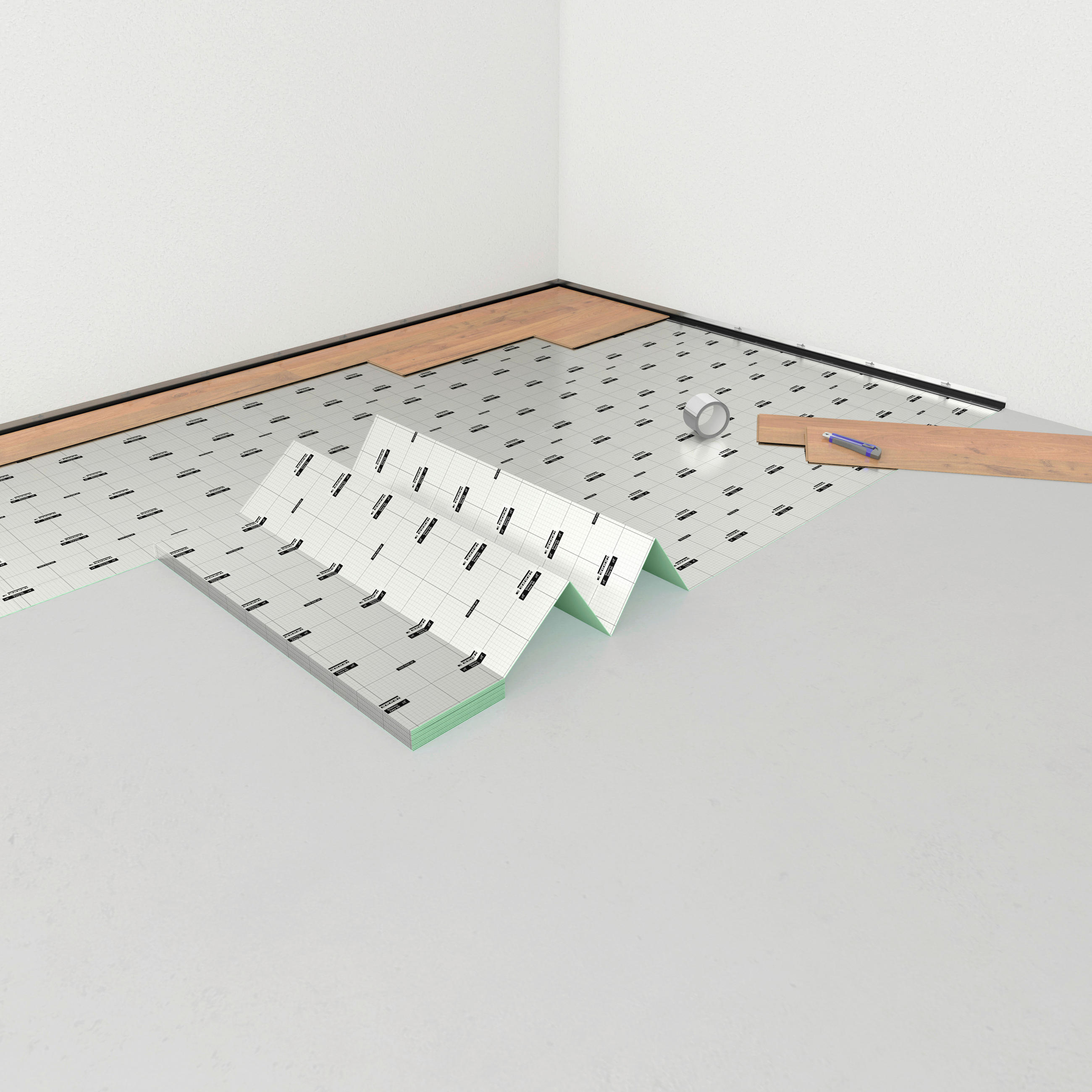 Unterlagsmatte silenzio EASYSD 120/24.5/10 cm  - Silberfarben, KONVENTIONELL, Kunststoff (120/24.5/10cm) - Egger Holzwerkstoffe