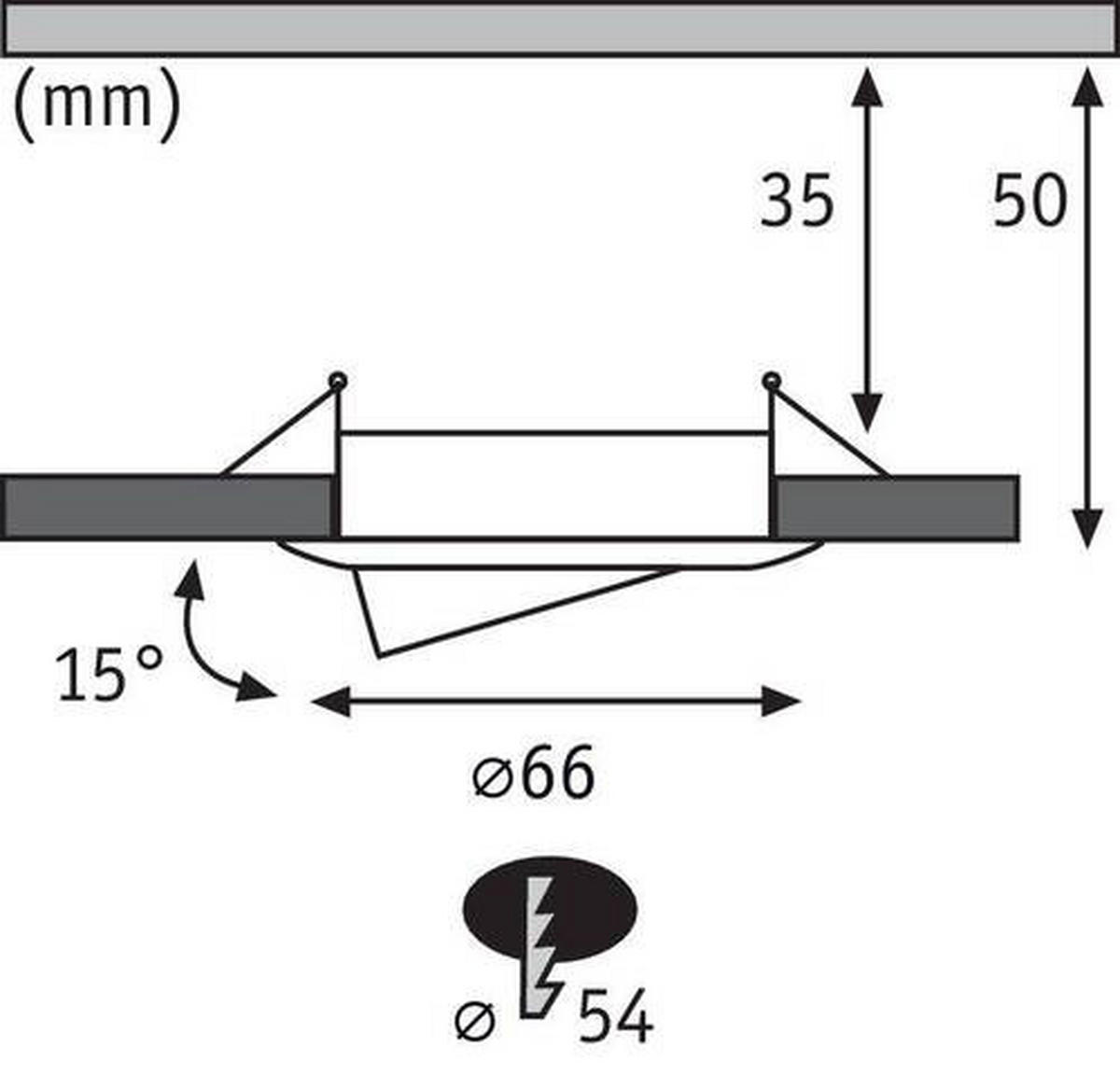 EINBAUSPOT 6,6 cm  - Design (6,6cm) - Paulmann