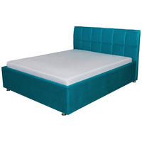 Pat Tapițat 160x200 Cm, verde închis - verde închis, Basics, textil (180/200cm) - Hom`in