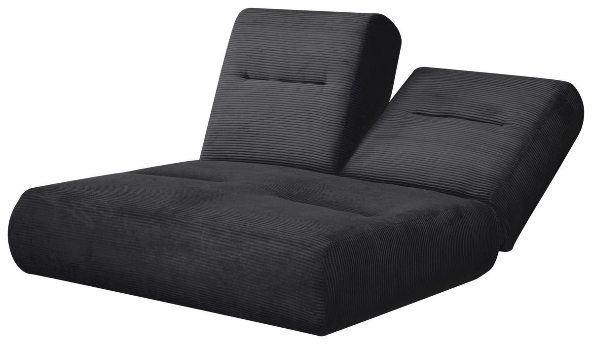 SCHLAFSOFA in Cord Schwarz  - Schwarz, Design, Textil (159/88/160cm) - Livetastic