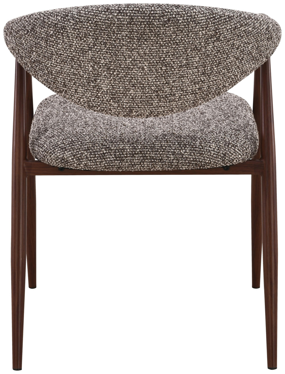 ARMLEHNSTUHL  Stoffauswahl Bouclé  Dunkelbraun, Walnussfarben  - Dunkelbraun/Walnussfarben, Design, Textil/Metall (58/78/60cm) - Lomoco