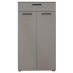 SCHUHSCHRANK  in 68/126/29 cm  - Silberfarben/Schwarz, Design, Holzwerkstoff/Kunststoff (68/126/29cm) - Moderano