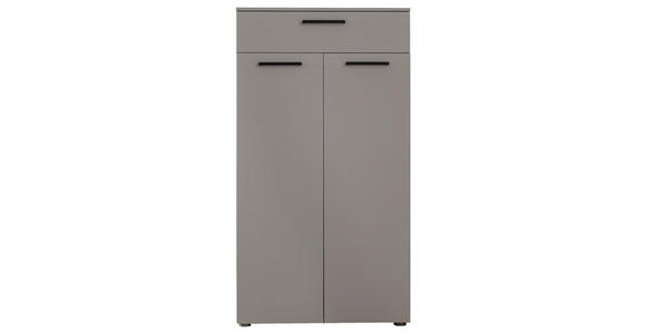 SCHUHSCHRANK  in 68/126/29 cm  - Silberfarben/Schwarz, Design, Holzwerkstoff/Kunststoff (68/126/29cm) - Moderano