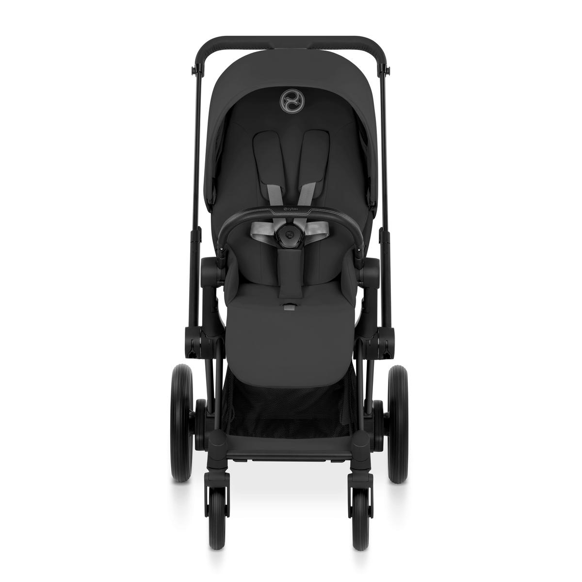 KOMBIKINDERWAGEN  ePRIAM Comfort Matt Black  Sepia Black  - Schwarz, Basics, Kunststoff/Textil (84-93,5/60/100-109cm) - cybex PLATINUM