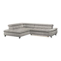 ECKSOFA Beige Chenille  - Chromfarben/Beige, KONVENTIONELL, Textil/Metall (234/312cm) - Livetastic