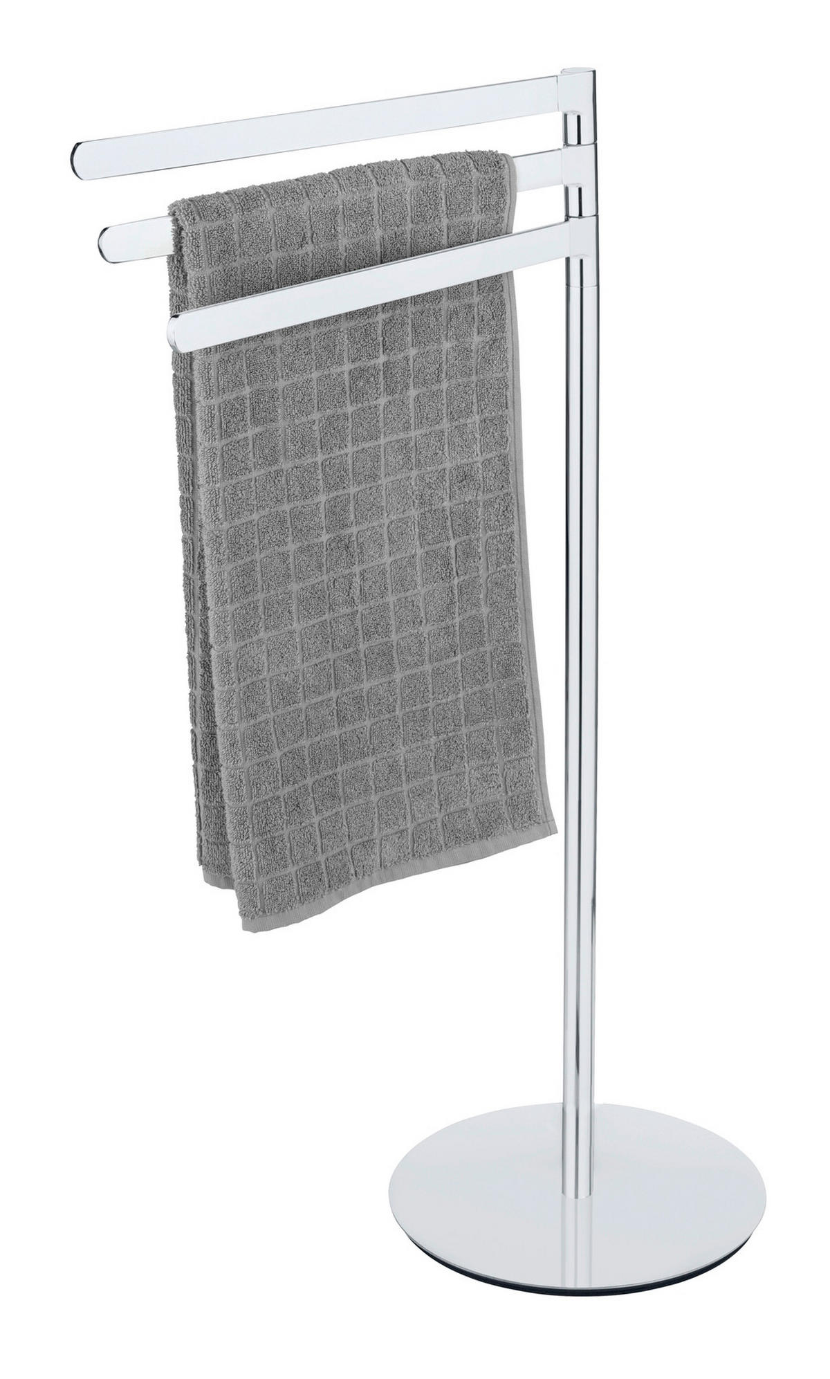 HANDTUCHSTÄNDER - Edelstahlfarben, KONVENTIONELL, Metall (54,5/89/30cm) - Wenko