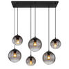 HÄNGELEUCHTE 93/41/120 cm  - Klar/Schwarz, Design, Glas/Kunststoff (93/41/120cm) - Globo