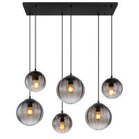 ZÁVĚSNÉ SVÍTIDLO, 93/41/120 cm  - černá/čiré, Design, kov/plast (93/41/120cm) - Globo