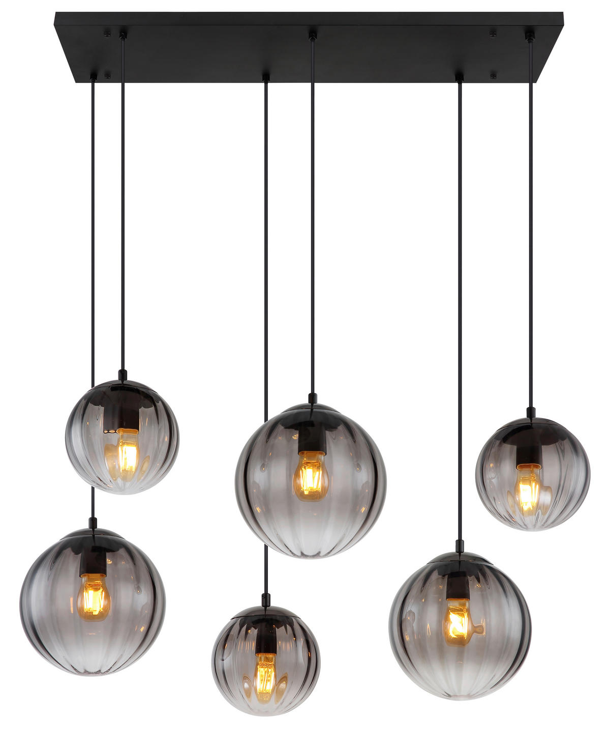 ZÁVĚSNÉ SVÍTIDLO, 93/41/120 cm  - černá/čiré, Design, kov/plast (93/41/120cm) - Globo