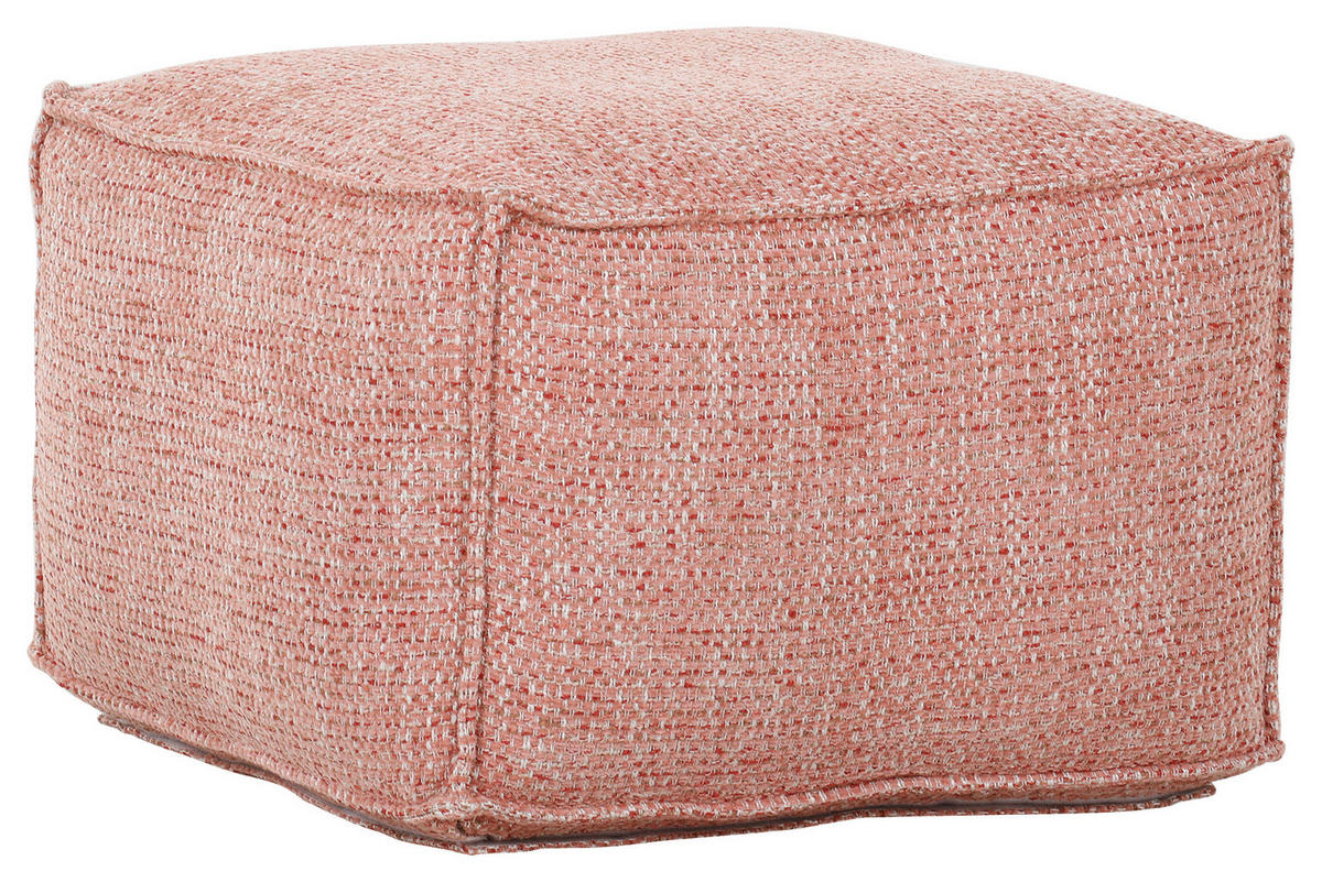 HOCKER in Textil Koralle  - Koralle, Konventionell, Textil (65/45/65cm) - Carryhome