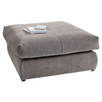 HOCKER Webstoff Taupe  - Taupe/Schwarz, Design, Kunststoff/Textil (110/50/110cm) - Carryhome