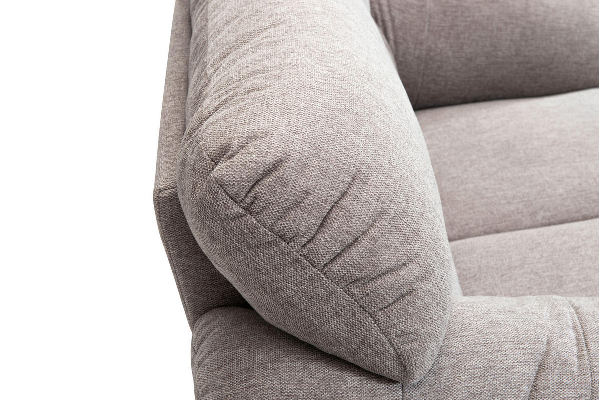 2-SITZER-SOFA in Flachgewebe Hellgrau  - Eichefarben/Hellgrau, Modern, Holz/Textil (158/100/92cm) - Livetastic