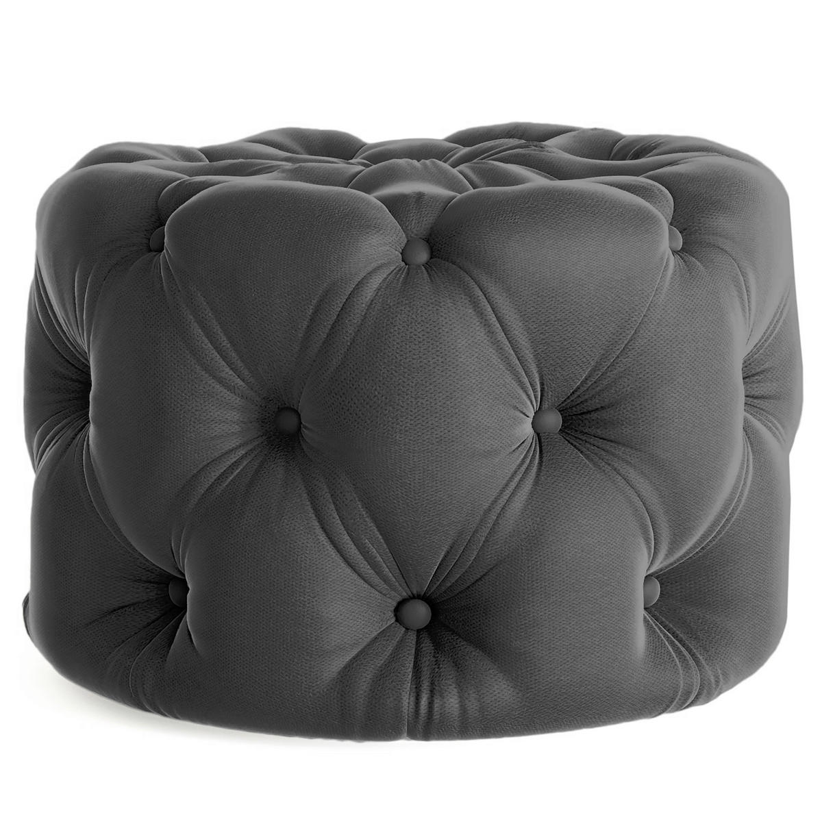 HOCKER in Textil Schwarz  - Schwarz, Design, Kunststoff/Textil (60/39/60cm) - P & B