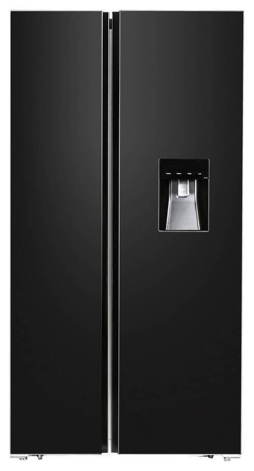 SIDE-BY-SIDE AC178BSWS-18  - svart, Trend, metall/glas (91,1/178/63,6cm) - Respekta