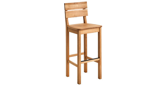 BARHOCKER in Holz Eichefarben  - Eichefarben, KONVENTIONELL, Holz (40/104/43cm) - Cantus