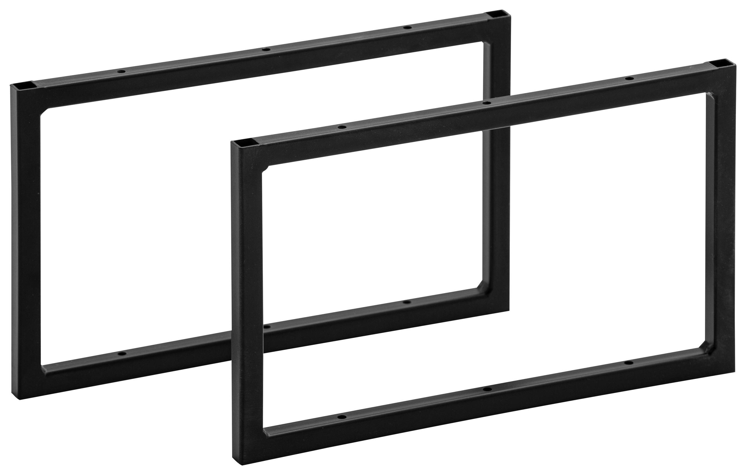 FUß Schwarz  - Schwarz, MODERN, Metall (45,5/28/15cm) - Stylife