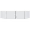 AUFSATZSCHRANK 117/39/52,2 cm   - Weiss/Silberfarben, Design, Holzwerkstoff/Kunststoff (117/39/52,2cm) - Boxxx