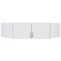 AUFSATZSCHRANK 117/39/52,2 cm   - Weiss/Silberfarben, Design, Holzwerkstoff/Kunststoff (117/39/52,2cm) - Boxxx