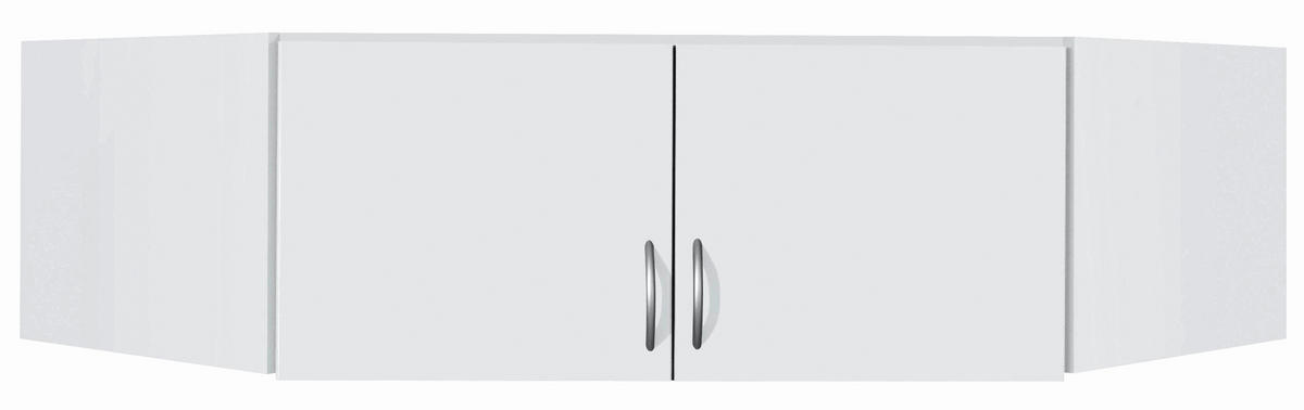 AUFSATZSCHRANK 117/39/52,2 cm   - Weiss/Silberfarben, Design, Holzwerkstoff/Kunststoff (117/39/52,2cm) - Boxxx
