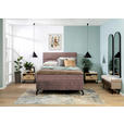 BOXSPRINGBETT 140/200 cm  in Altrosa  - Schwarz/Altrosa, Design, Textil/Metall (140/200cm) - Esposa