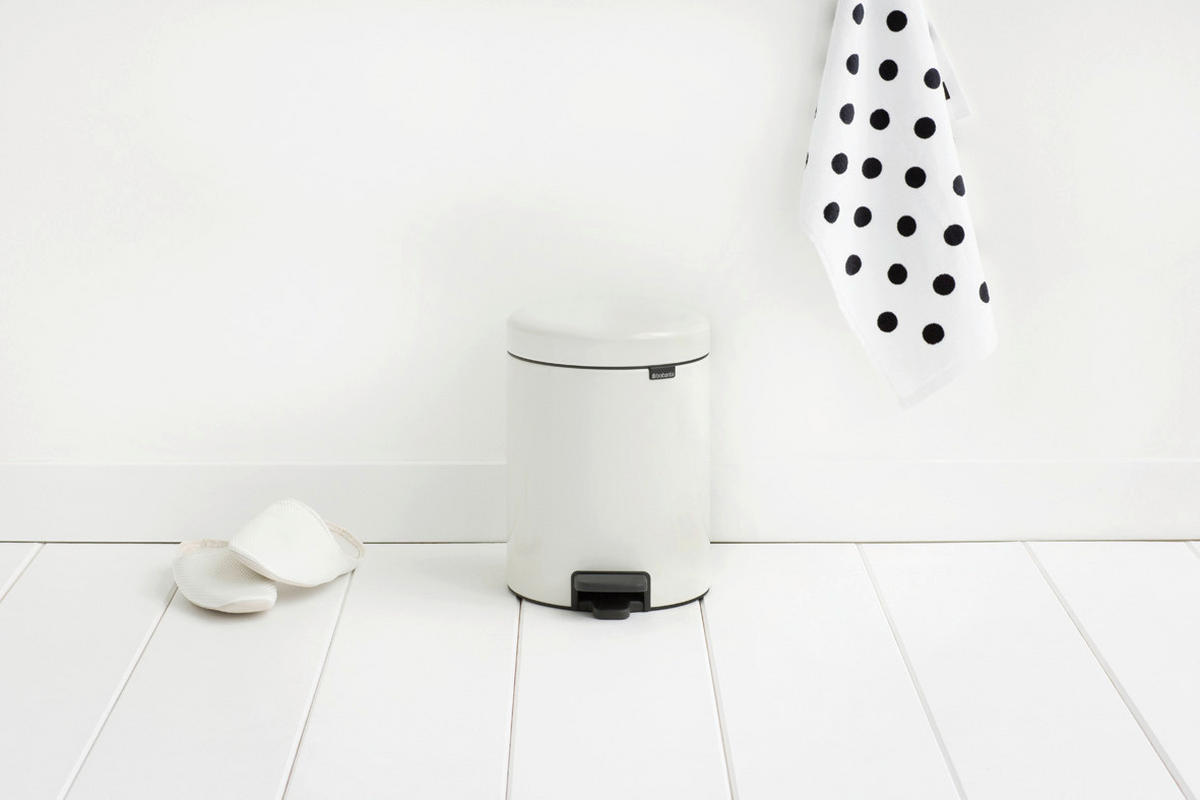 ODPADKOVÝ KOŠ  5 l - bílá, Design, kov/plast (20,5/29,1/27,2cm) - Brabantia