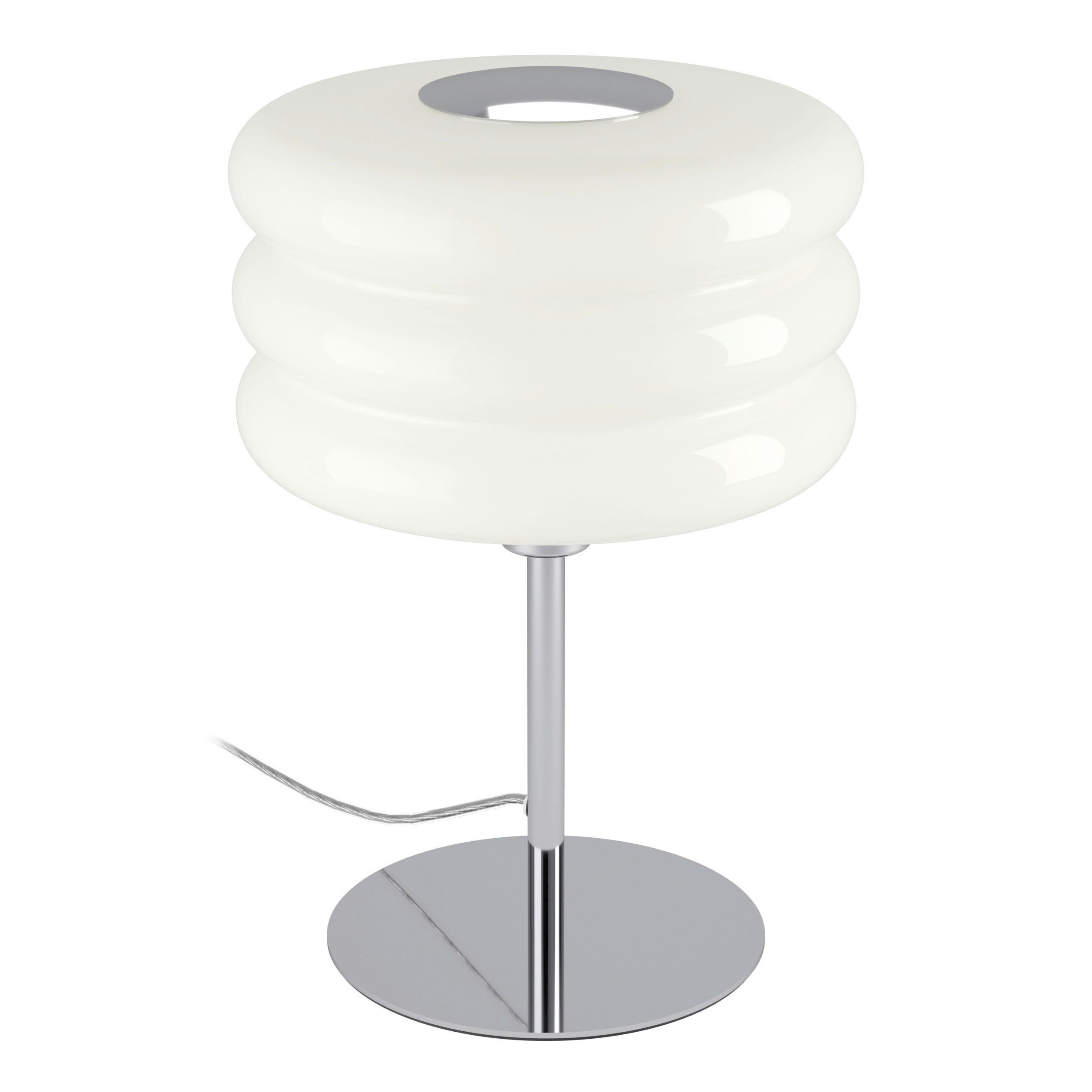 TISCHLEUCHTE Tortora 20/30 cm  - Chromfarben/Weiß, Design, Glas/Metall (20/30cm) - Eglo