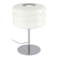 TISCHLEUCHTE Tortora 20/30 cm  - Chromfarben/Weiß, Design, Glas/Metall (20/30cm) - Eglo