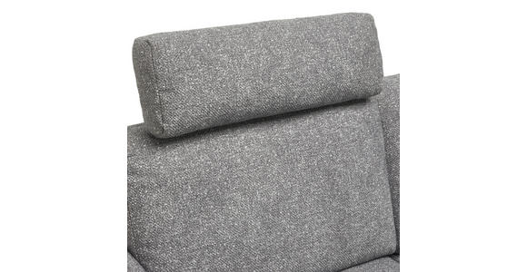 ECKSOFA in Struktur Grau 262/157 cm - Schwarz/Grau, Design, Textil/Metall (262/157cm) - Novel