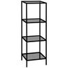 REGAL  37/118/33 cm Schwarz  - Schwarz, Basics, Glas/Metall (37/118/33cm) - Carryhome
