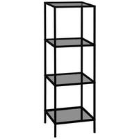 REGAL  37/118/33 cm Schwarz  - Schwarz, Basics, Glas/Metall (37/118/33cm) - Carryhome