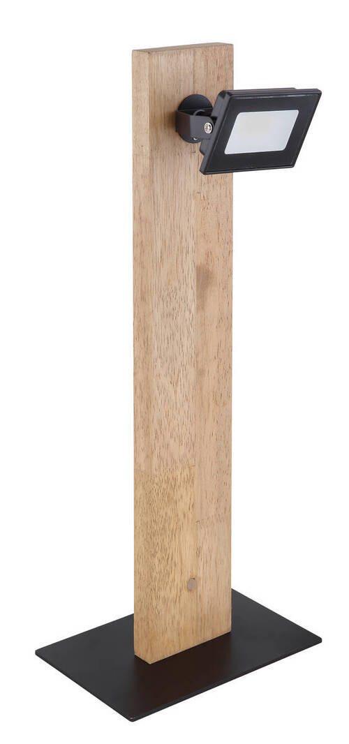 LED-TISCHLEUCHTE 18/12/45 cm   - Klar/Dunkelbraun, Natur, Glas/Holz (18/12/45cm) - Globo