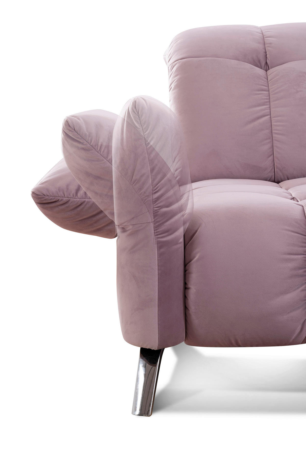 ECKSOFA Flieder  - Flieder, MODERN, Textil/Metall (244 (270)/173cm) - Livetastic