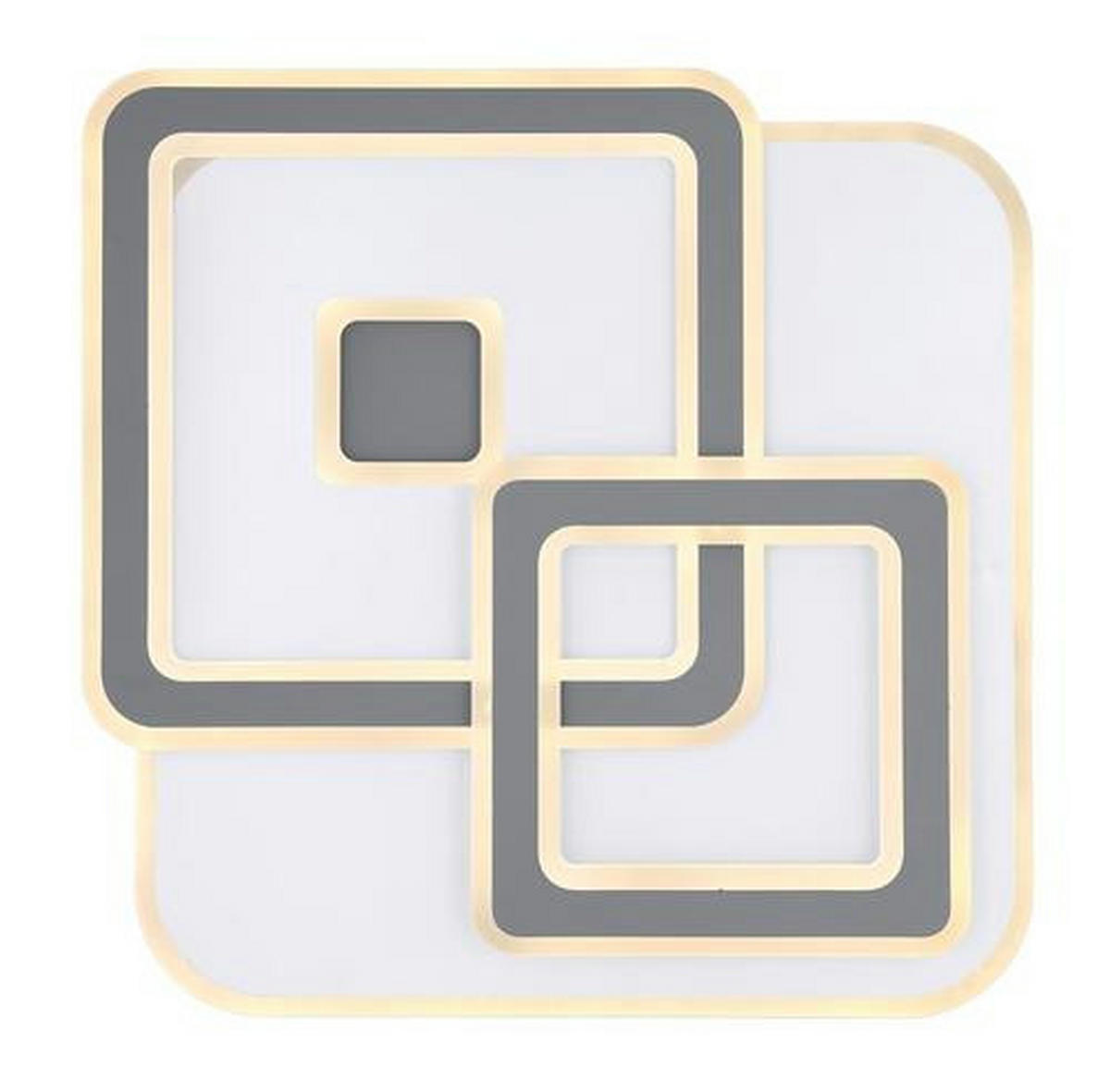 LED-DECKENLEUCHTE KIQUE  Smart 50/50/6 cm   - Weiß, Design, Kunststoff/Metall (50/50/6cm) - Globo