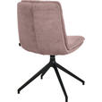 STUHL - Altrosa/Schwarz, Design, Textil/Metall (49/90/68cm) - Johann Jakob