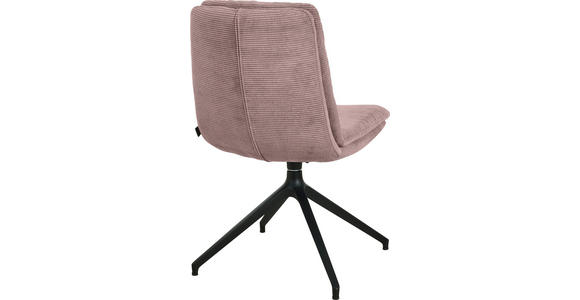 STUHL - Altrosa/Schwarz, Design, Textil/Metall (49/90/68cm) - Johann Jakob